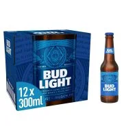 Bud Light Lager Beer bottles 12x300ml