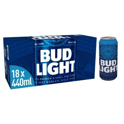 Bud Light Lager Cans Beer 18x440ml
