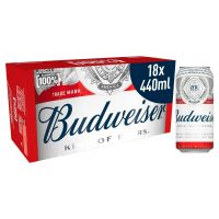 Budweiser Lager Beer Cans 18x440ml