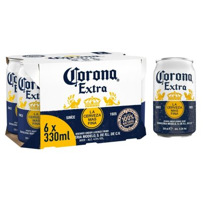 Corona Lager Beer Cans 6x330ml wholesales